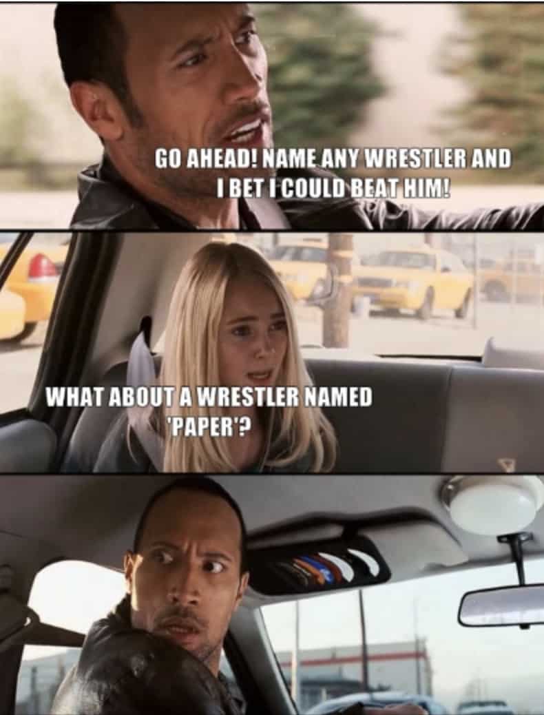 Rock Reacts Paper